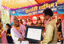 बरहथवा नगरपालिकाद्वारा एक दर्जन बढी कलाकार सम्मानित