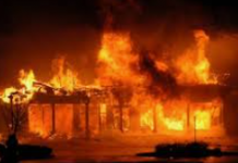 हरिवनमा गाई गोठमा आगोलागी, २ वटा गाई र एउटा बाछा जलेर मर्याे