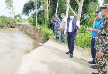 प्रजिअ महतोव्दारा लखन्देही कटान क्षेत्रको निरीक्षण : भोलिबाटै काम थाल्न निर्देशन