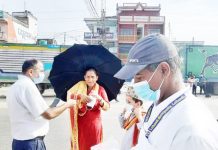 नेपाल मास्क अभियानको पहिलो दिन,लालबन्दीमा निःशुल्क मास्क वितरण