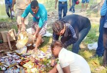 प्रहरीले नष्ट गर्याे, ठुलो परिमाणमा विष्फोटक पदार्थ