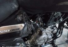 लालबन्दीमा शिक्षकको मोटरसाइकलमा आगजनी