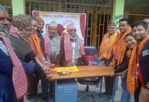 महालक्ष्मीकाे लालबन्दी शाखाले गर्याे;धर्मशालालाई फर्निचर सहयोग