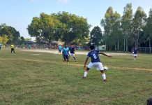 जिल्ला स्तरीय नकआउट फुटबल : शिवको ह्याट्रिक आयोजक निलो बिजयी