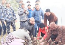सहिदको सम्झनामा मधेश भवन परिसरमा गरियो; वृक्षारोपण