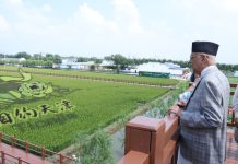 प्रधानमन्त्री पुगे चिनियाँ धान खेतमा (फोटो फिचर)