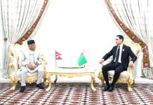 प्रधानमन्त्री र तुर्केमिस्तानका राष्ट्रपति बिच भेटबार्ता